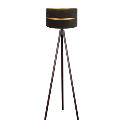 Duolla - Põrandalamp DUO 1xE27/60W/230V d. 44 cm must/Must vengepuu