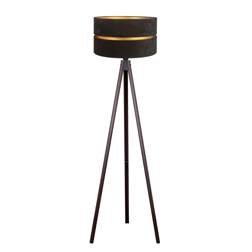 Duolla - Põrandalamp DUO 1xE27/60W/230V d. 44 cm must/Must vengepuu