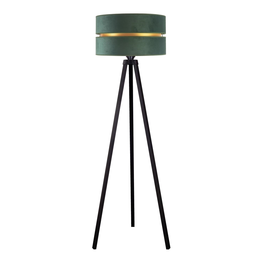 Duolla - Põrandalamp DUO 1xE27/60W/230V d. 44 cm roheline/Must vengepuu