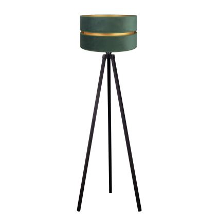 Duolla - Põrandalamp DUO 1xE27/60W/230V d. 44 cm roheline/Must vengepuu