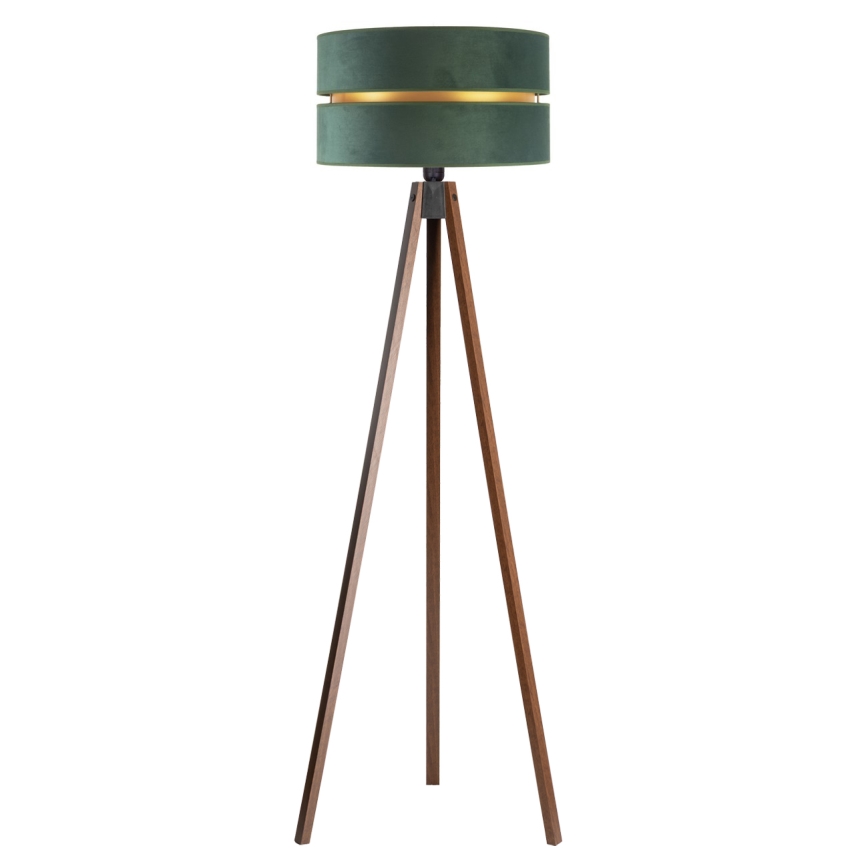 Duolla - Põrandalamp DUO 1xE27/60W/230V d. 44 cm roheline/Must vengepuu