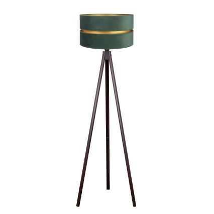 Duolla - Põrandalamp DUO 1xE27/60W/230V d. 44 cm roheline/Must vengepuu