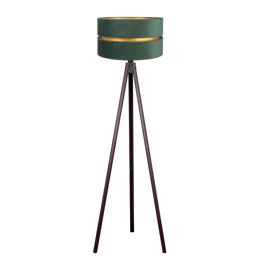 Duolla - Põrandalamp DUO 1xE27/60W/230V d. 44 cm roheline/Must vengepuu