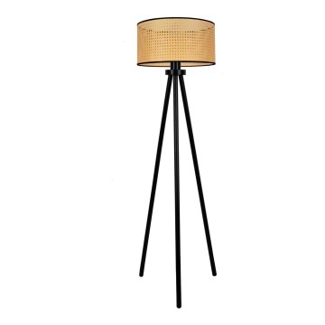 Duolla - Põrandalamp ROLLER 1xE27/15W/230V d. 45 cm rotang/must