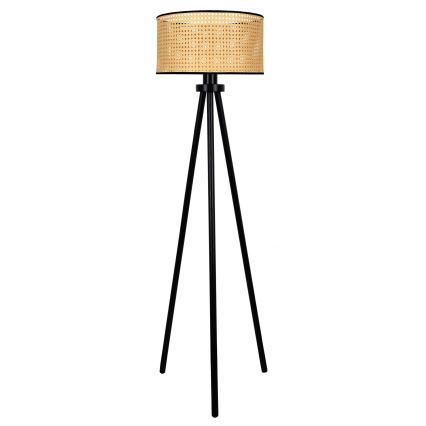 Duolla - Põrandalamp ROLLER 1xE27/15W/230V d. 45 cm rotang/must