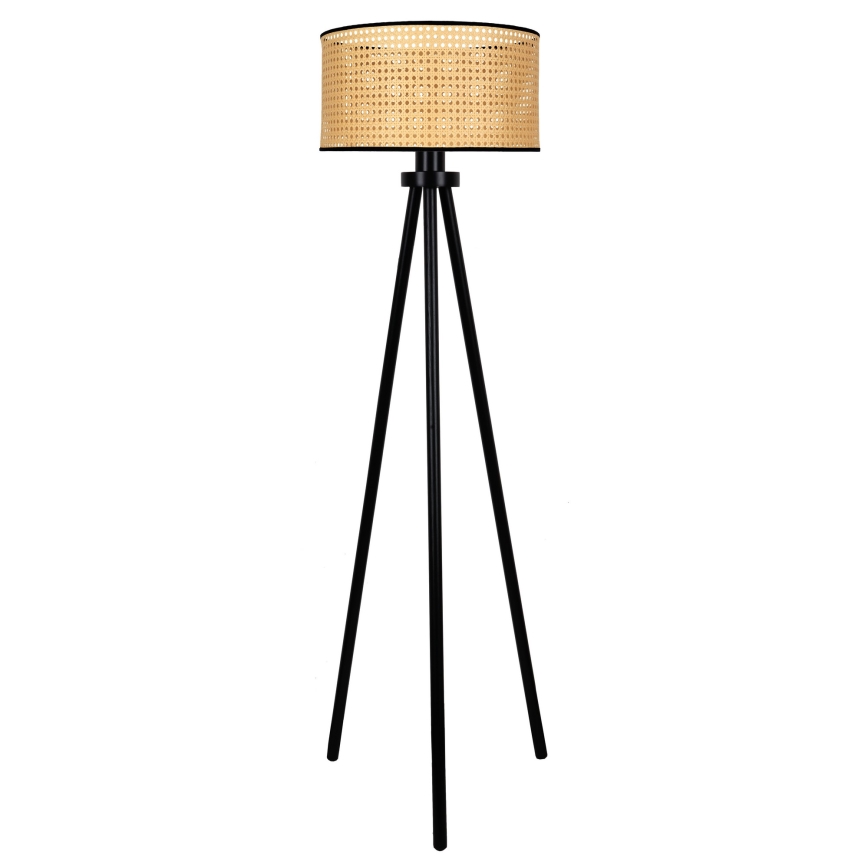 Duolla - Põrandalamp ROLLER 1xE27/15W/230V d. 45 cm rotang/must