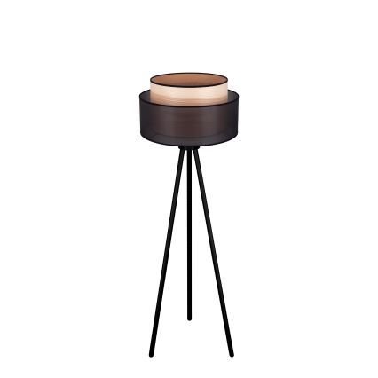 Duolla - Põrandalamp WOOD BOHO 1xE27/15W/230V d. 45 cm must/beež