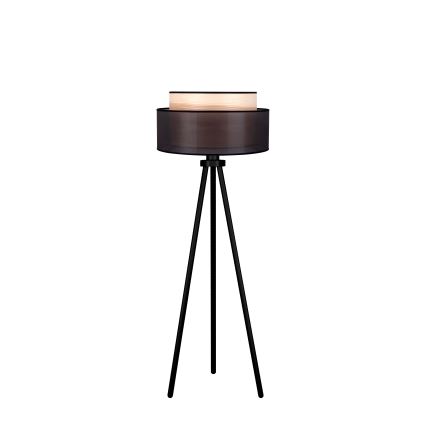 Duolla - Põrandalamp WOOD BOHO 1xE27/15W/230V d. 45 cm must/beež