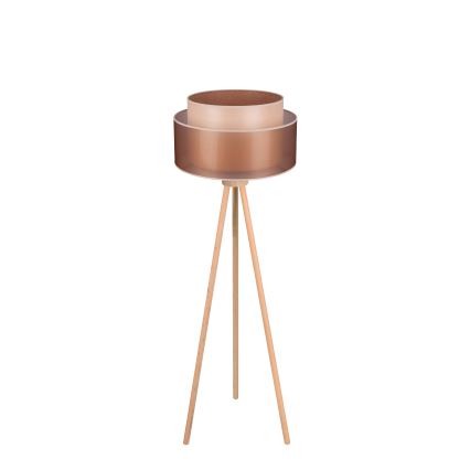Duolla - Põrandalamp WOOD BOHO 1xE27/15W/230V d. 45 cm vask/pruun/beež