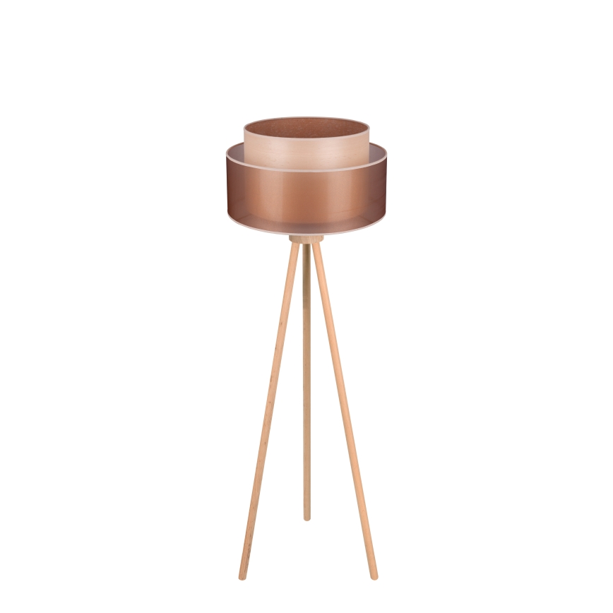 Duolla - Põrandalamp WOOD BOHO 1xE27/15W/230V d. 45 cm vask/pruun/beež