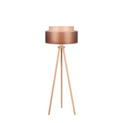 Duolla - Põrandalamp WOOD BOHO 1xE27/15W/230V d. 45 cm vask/pruun/beež