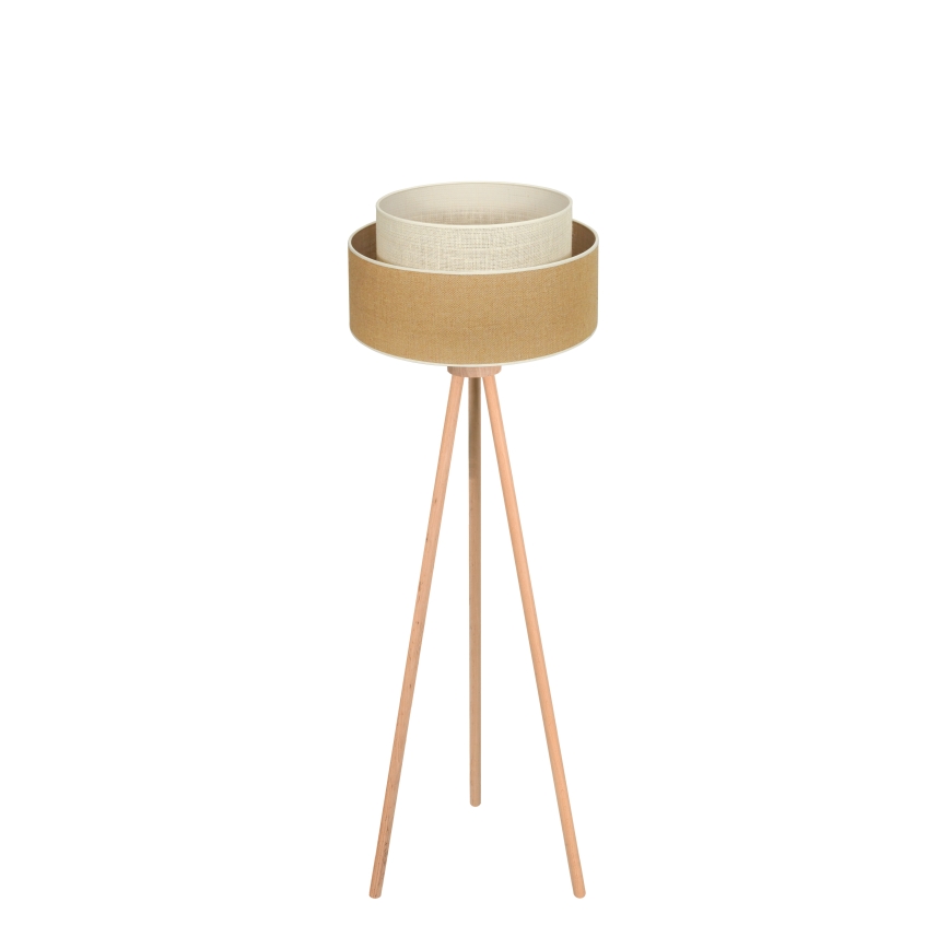 Duolla - Põrandalamp YUTE BOHO 1xE27/15W/230V d. 45 cm pruun/kreemikas