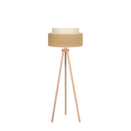Duolla - Põrandalamp YUTE BOHO 1xE27/15W/230V d. 45 cm pruun/kreemikas
