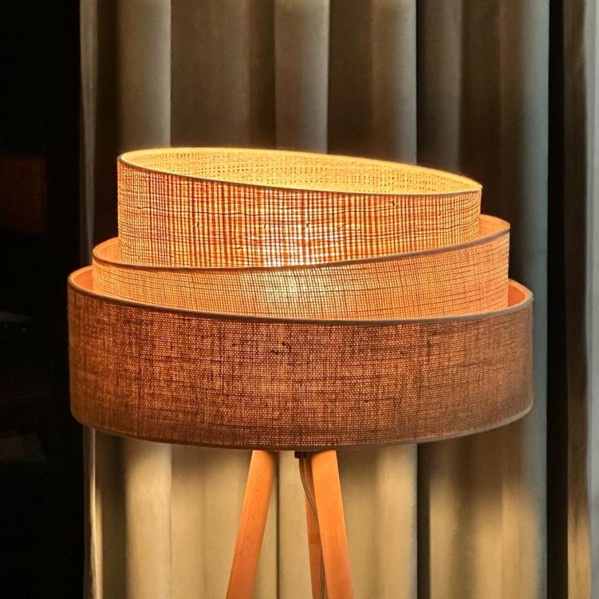 Duolla - Põrandalamp YUTE TRIO 1xE27/15W/230V d. 45 cm pruun/hall/beež