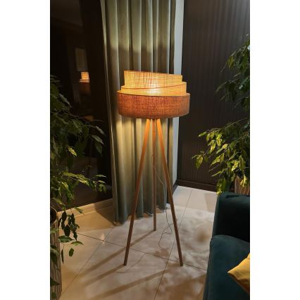 Duolla - Põrandalamp YUTE TRIO 1xE27/15W/230V d. 45 cm pruun/hall/beež