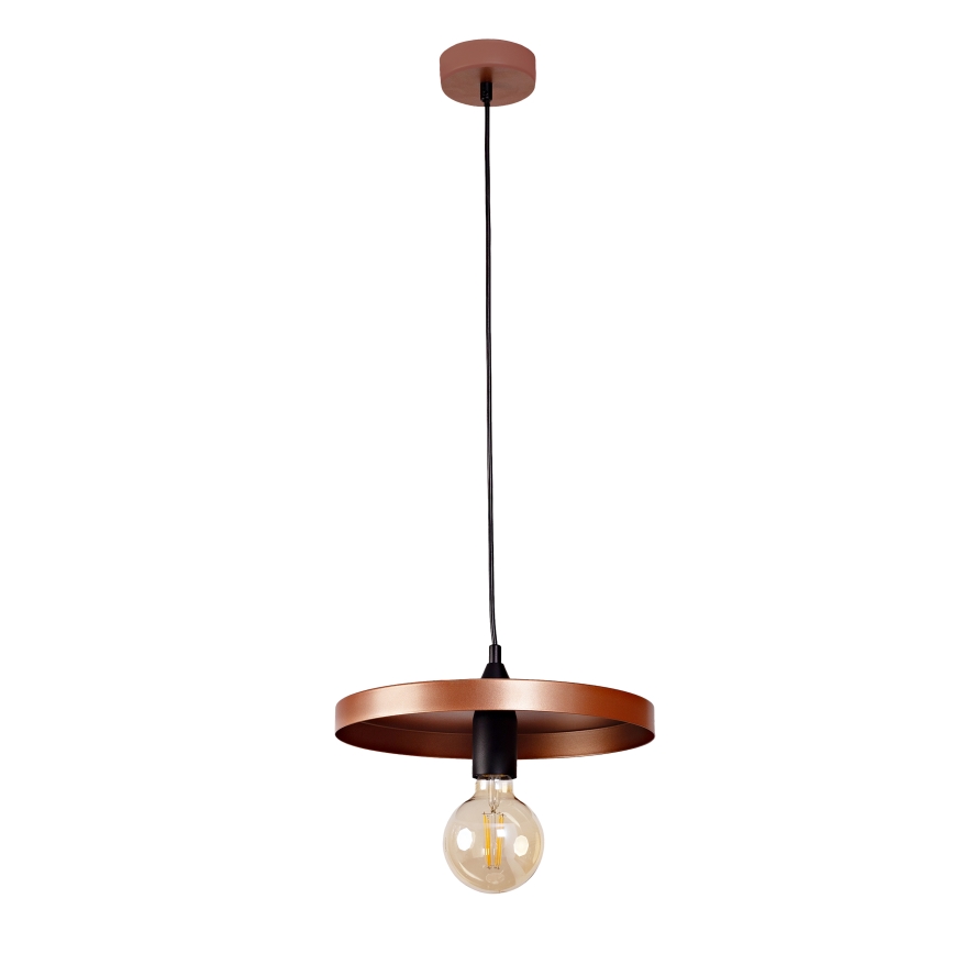 Duolla - ripatslaelamp IRONLINE 1xE27/15W/230V, läbimõõt 30 cm, vask/must