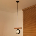 Duolla - Ripplamp köiega IRONLINE 1xE27/15W/230V mänd tamm/must