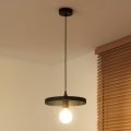 Duolla - Rippvalgusti kaabliga IRONLINE 1xE27/15W/230V, läbimõõt 30 cm, must/vasetoon