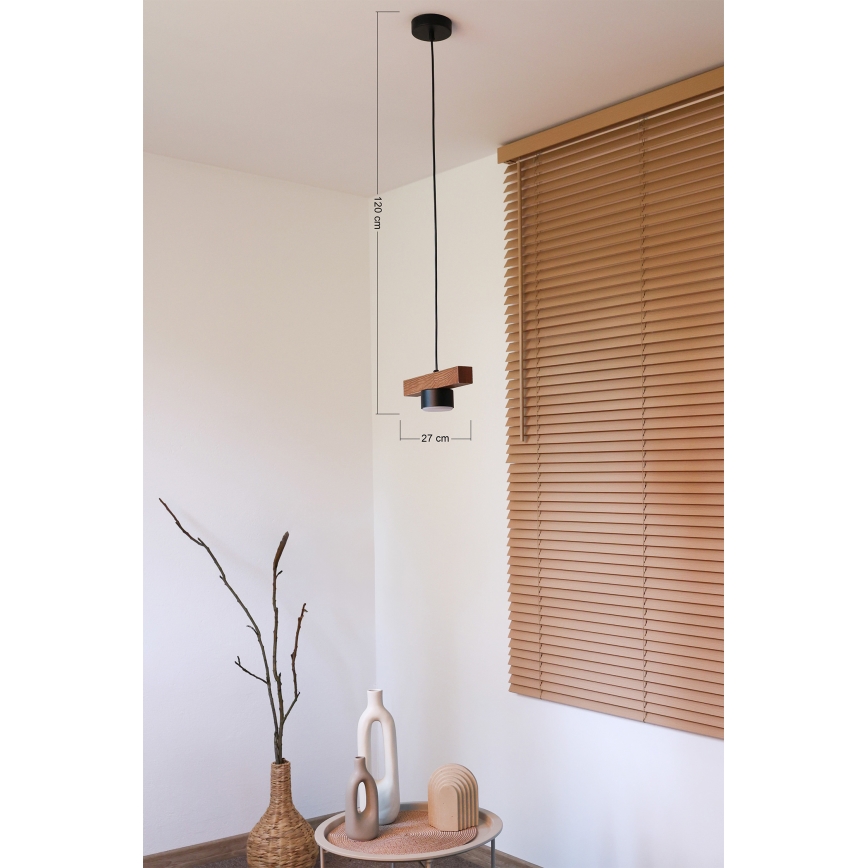 Duolla - Rippvalgusti kaabliga IRONLINE 1xGX53/3W/230V mänd/tamm/must