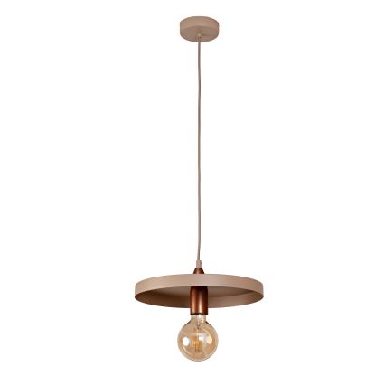 Duolla - Rippvalgusti kaablil IRONLINE 1xE27/15W/230V Ø 30 cm beež/vask