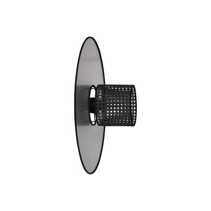 Duolla - Seinavalgusti TOKYO RATTAN 1xE27/15W/230V d. 50 cm hõbedane/must