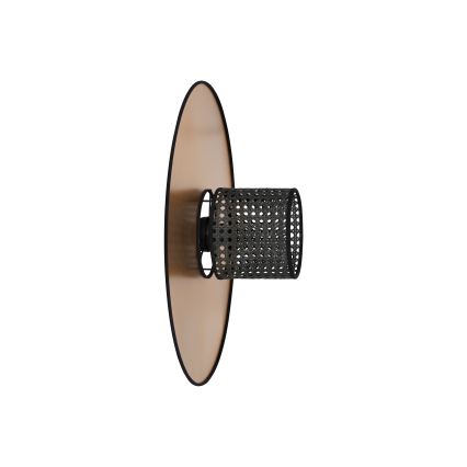Duolla - Seinavalgusti TOKYO RATTAN 1xE27/15W/230V d. 50 cm kuldne/must