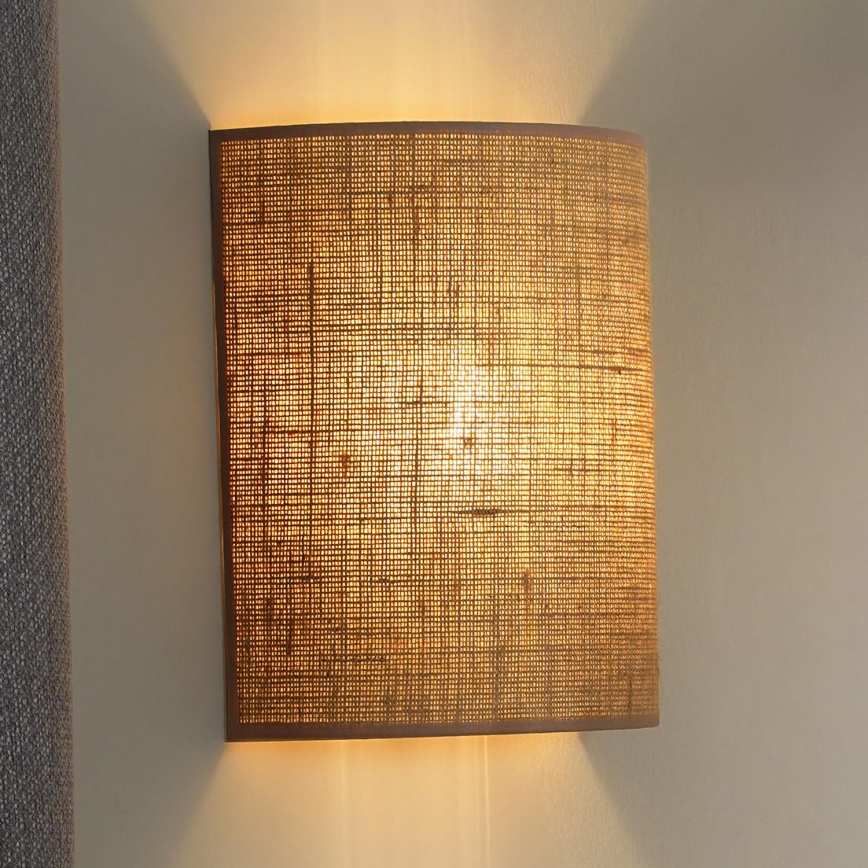 Duolla - Seinavalgusti YUTE 1xE27/15W/230V d. 20 cm pruun