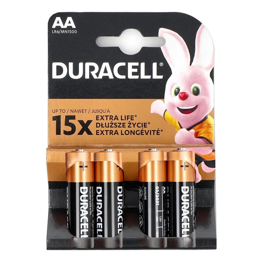 Duracell - 4 tk Alkaline patarei Basic LR06/AA 1,5V 2650 mAh