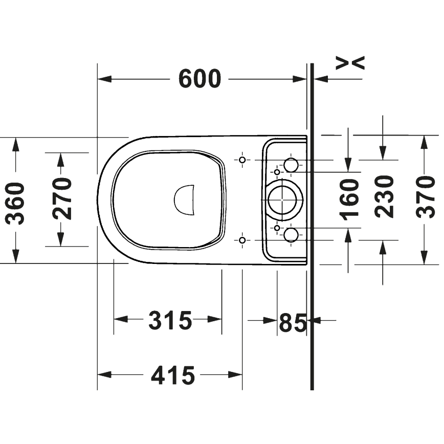 Duravit 20600900002 - WC-kombipott D-CODE, keraamiline, läikiv valge