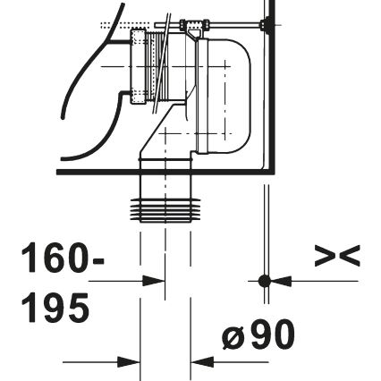 Duravit 20600900002 - WC-kombipott D-CODE, keraamiline, läikiv valge