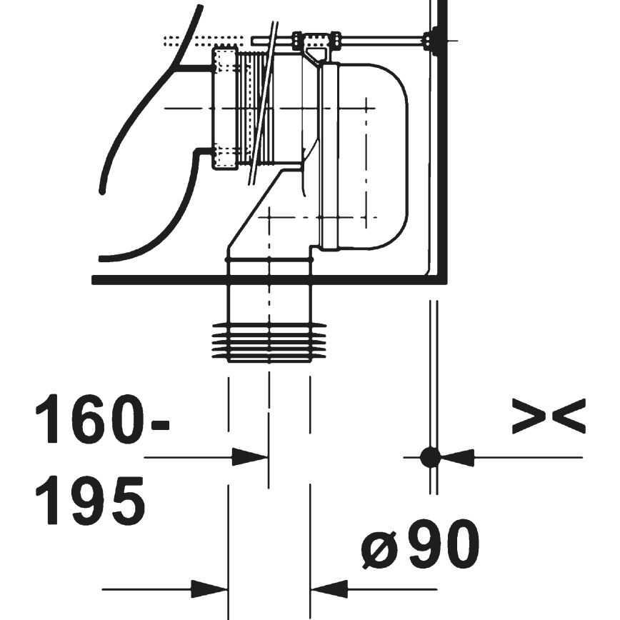 Duravit 20600900002 - WC-kombipott D-CODE, keraamiline, läikiv valge