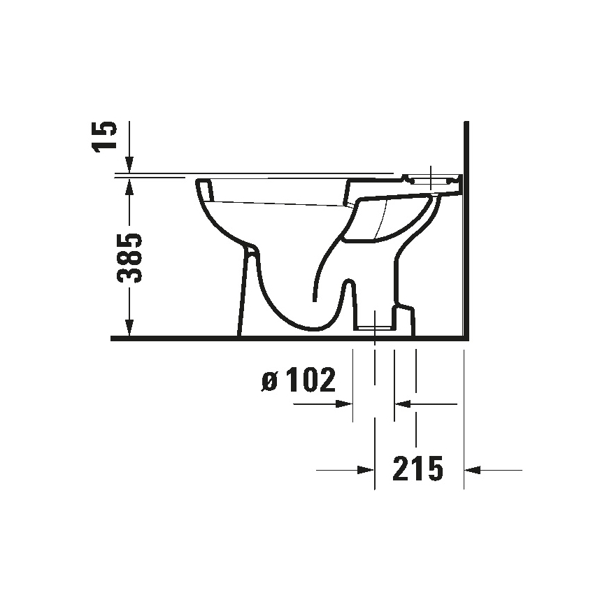Duravit 21110100002 - D-CODE WC-komplekt keraamika/läikiv valge