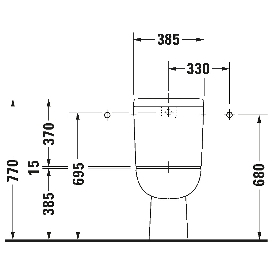 Duravit 21110100002 - D-CODE WC-komplekt keraamika/läikiv valge