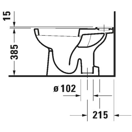 Duravit 21110100002 - kompakt-WC D-CODE keraamika/läikiv valge