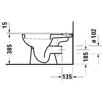 Duravit 21110900002 - WC-komplekt D-CODE, keraamika, läikiv valge