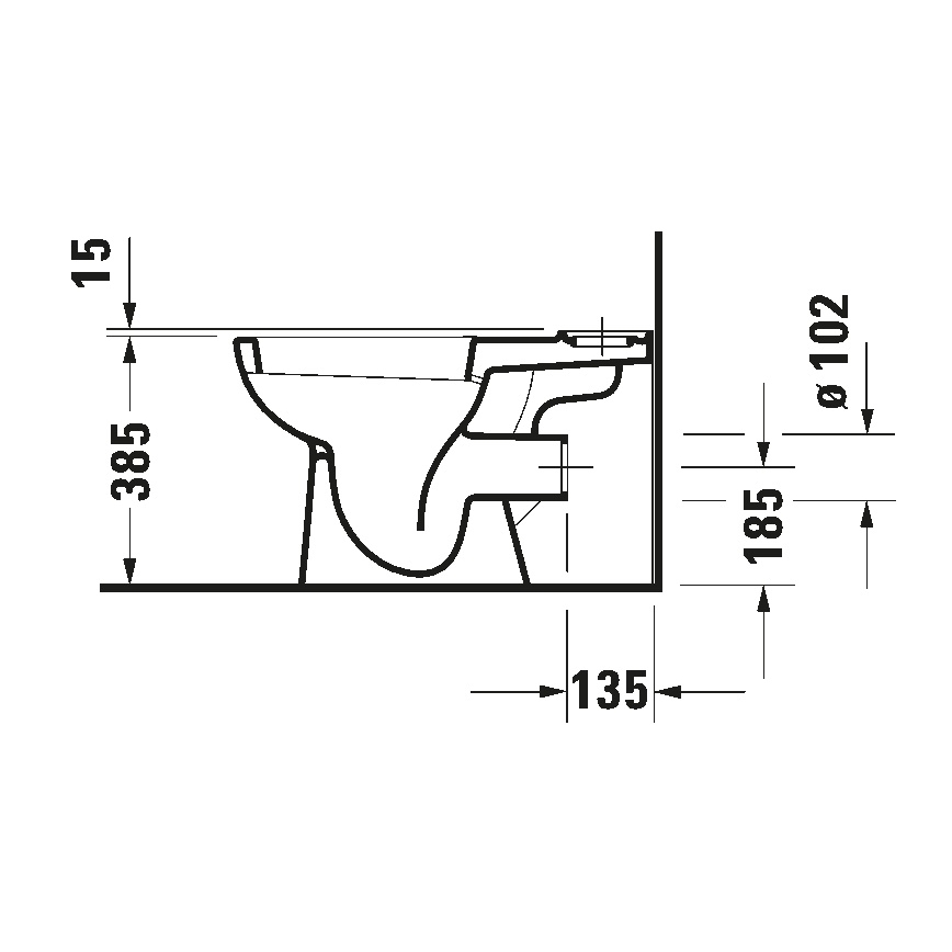 Duravit 21110900002 - WC-komplekt D-CODE, keraamika, läikiv valge