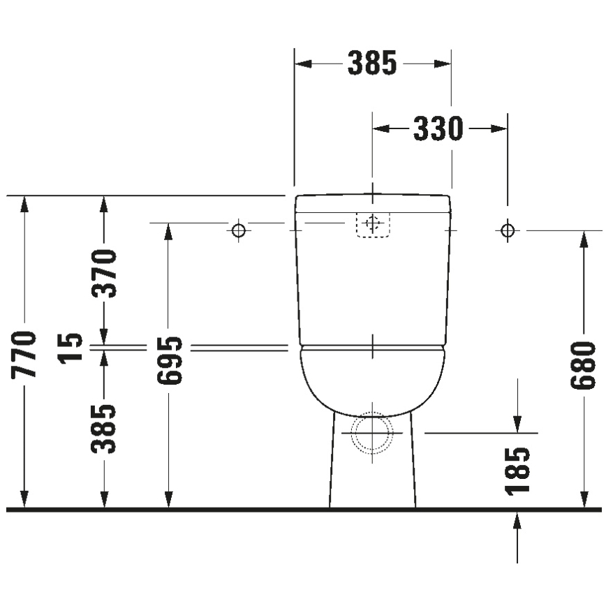Duravit 21110900002 - WC-komplekt D-CODE, keraamika, läikiv valge