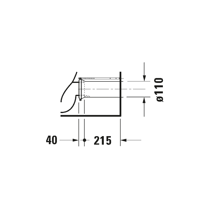 Duravit 21180900002 - D-CODE WC-komplekt, keraamiline/läikivvalge