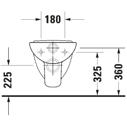 Duravit 22110900002 - Seinale paigaldatav WC D-CODE keraamika/läikiv valge