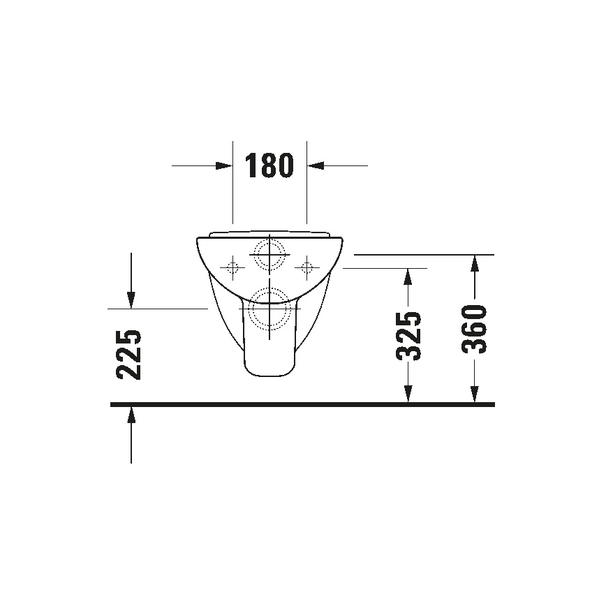 Duravit 22110900002 - Seinale paigaldatav WC D-CODE keraamika/läikiv valge
