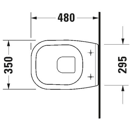 Duravit 22110900002 - Seinale paigaldatav WC D-CODE keraamika/läikiv valge
