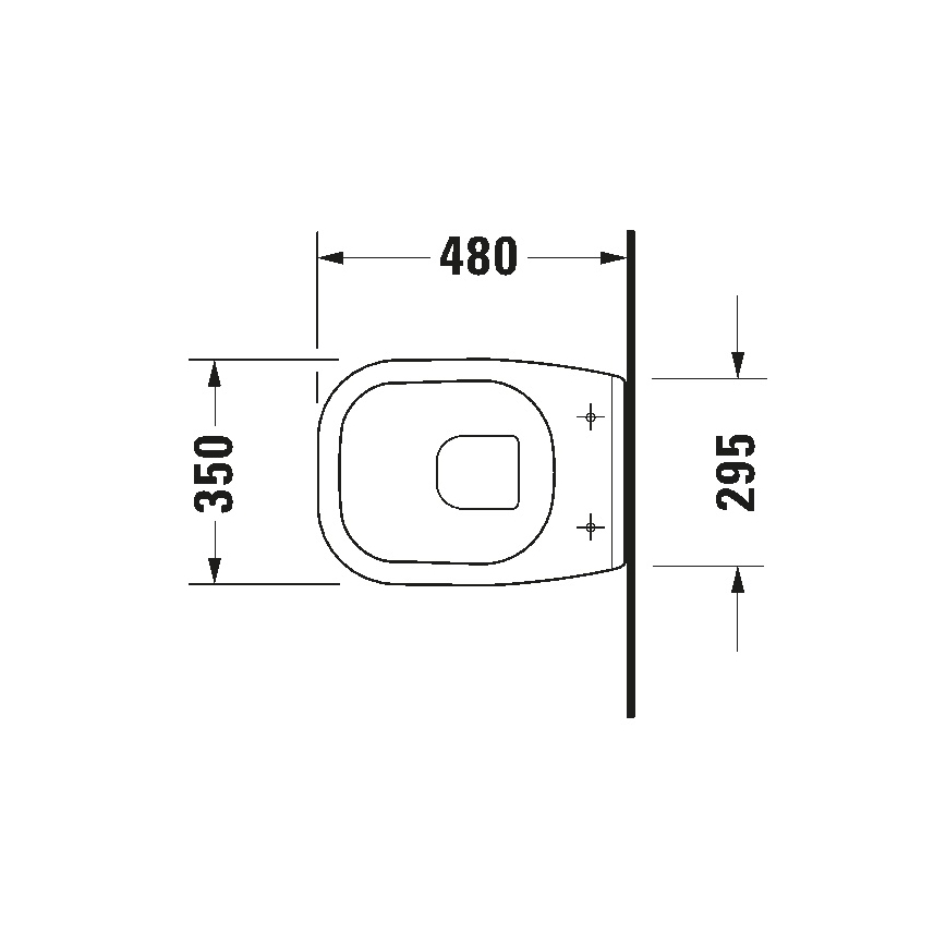 Duravit 22110900002 - Seinale paigaldatav WC D-CODE keraamika/läikiv valge