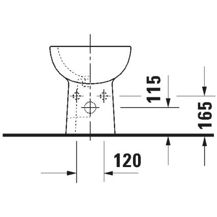 Duravit 22371000002 - Seisev bidee D-CODE 35,5x52,5 cm keraamika/läikiv valge