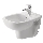 Duravit 22371500002 - Seinale kinnitatav bidee D-CODE keraamika/läikiv valge