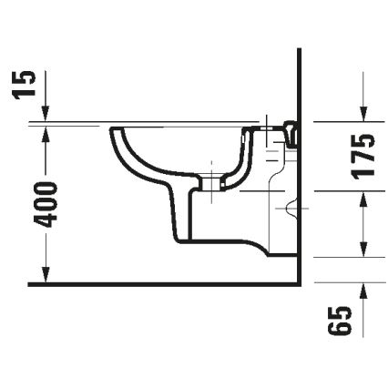 Duravit 22371500002 - Seinale kinnitatav bidee D-CODE keraamika/läikiv valge