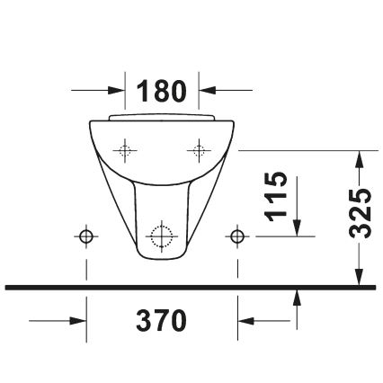Duravit 22371500002 - Seinale kinnitatav bidee D-CODE keraamika/läikiv valge
