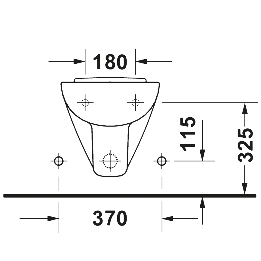 Duravit 22371500002 - Seinale kinnitatav bidee D-CODE keraamika/läikiv valge
