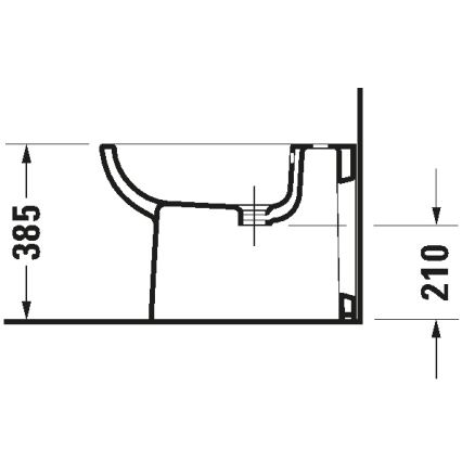 Duravit 22411000002 - Põrandale paigaldatav bidee D-CODE 35,5x52,5 cm keraamika/läikiv valge
