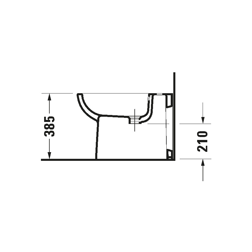 Duravit 22411000002 - Põrandale paigaldatav bidee D-CODE 35,5x52,5 cm keraamika/läikiv valge