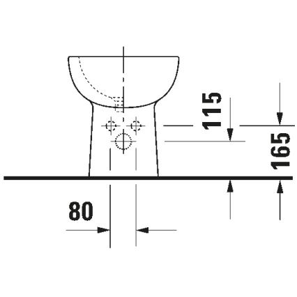 Duravit 22411000002 - Põrandale paigaldatav bidee D-CODE 35,5x52,5 cm keraamika/läikiv valge